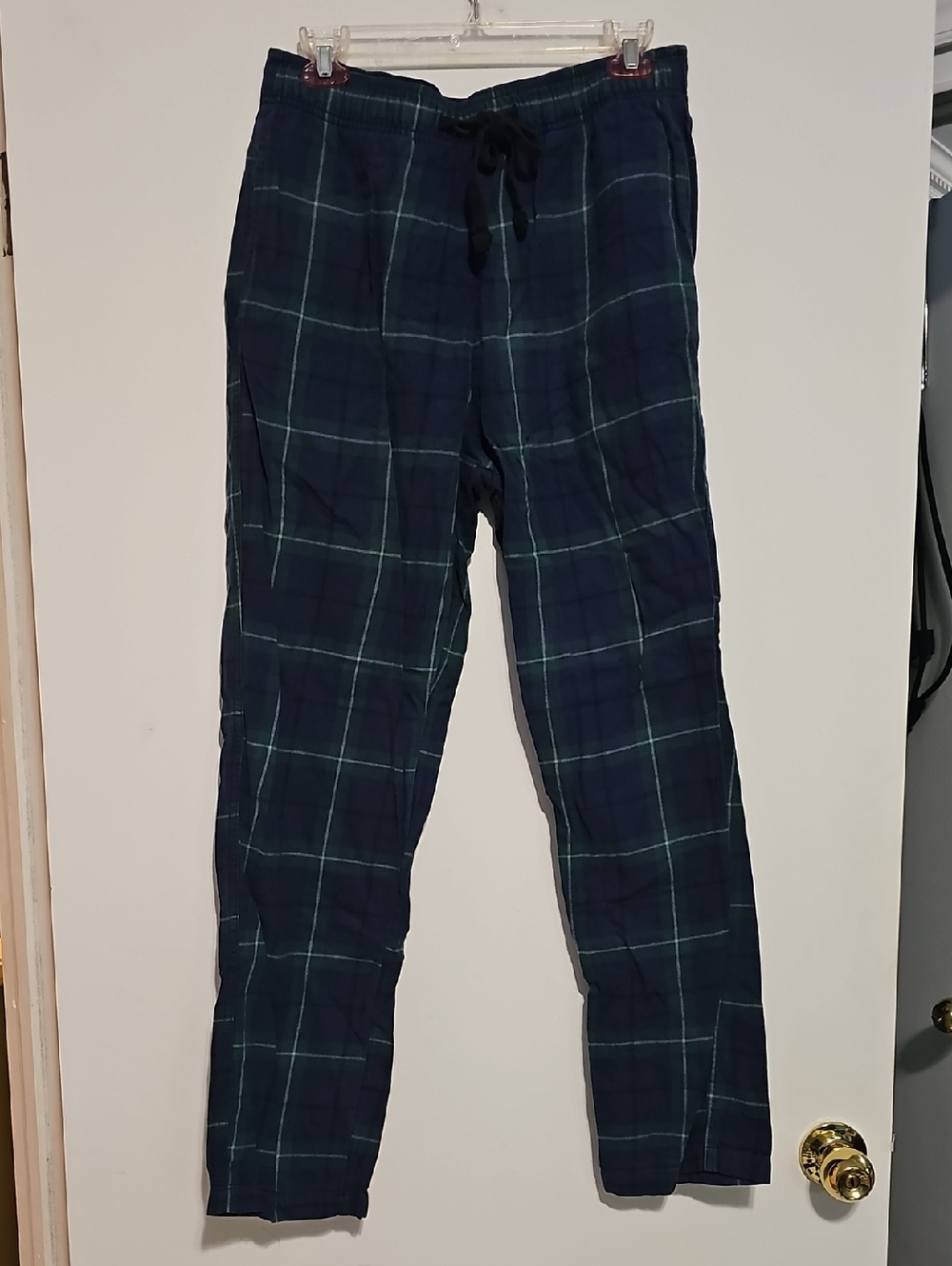 Hollister Men's Navy Green Plaid Lounge Pants Sleepwear Pants Sz S